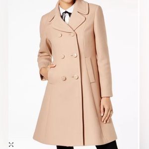 Kate Spade Wool Blend Bow Peacoat